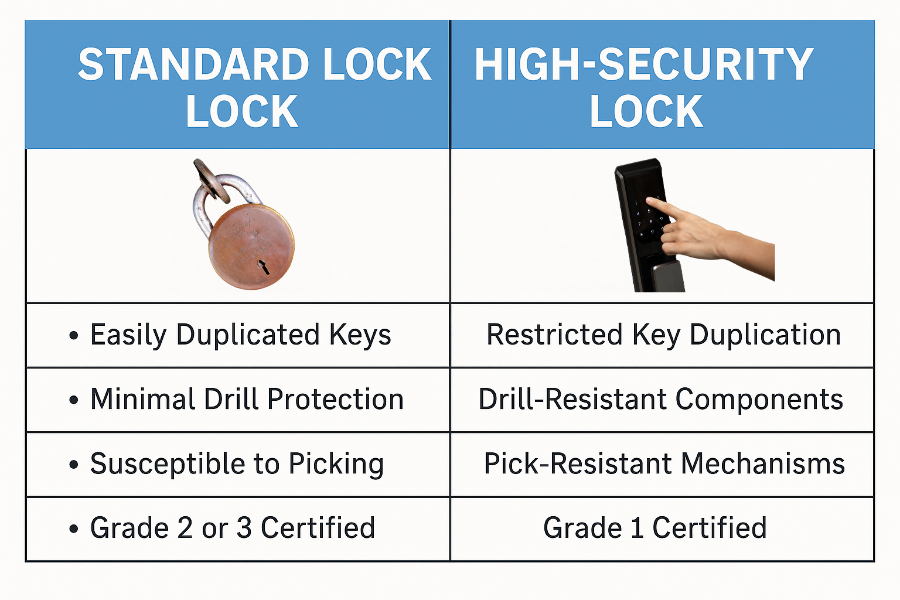 How Do High-Security Locks Differ from Standard Locks?